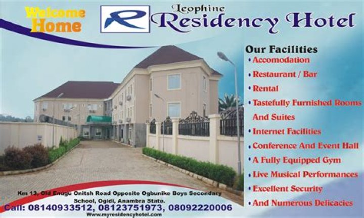 Leophine Residency Hotel, Ogidi